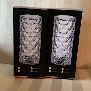 Crystal table lamps NEW in original boxes - set of 2